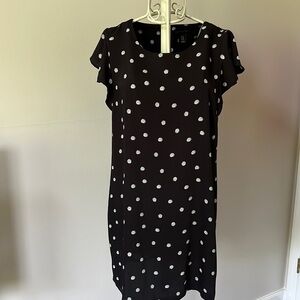 Adrienne Vittadini black and white polka dot dress